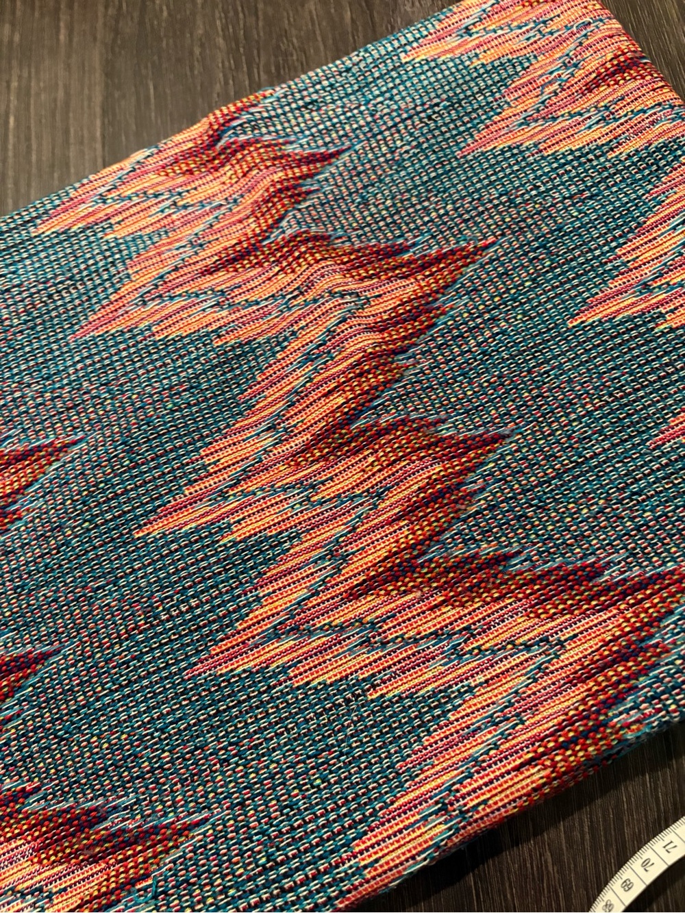CB2 Multi Colored Senica Woven Lumbar Pillow Cover - Boho Textured Accent - Picture 5 of 5